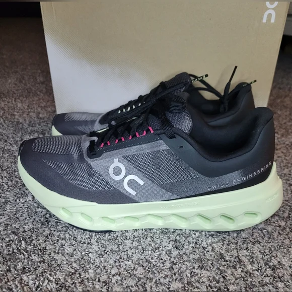 On Running Cloudsurfer Next Running Shoe - Black/Lima NEW - Picture 3 of 12